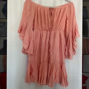 Fashion nova - coral dress -size small